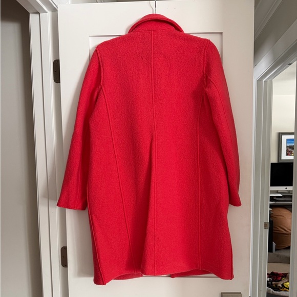 J. Crew Women's Vibrant Pink Pea Coat - Picture 2 of 3